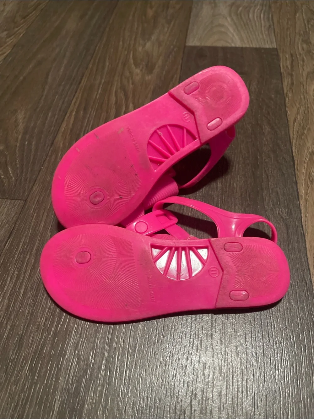 wonder nation Girls Pink Jelly Sandal with Bow